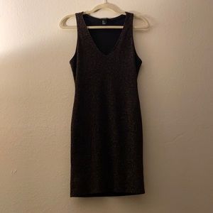 Sparkly gold and black form fitting dress